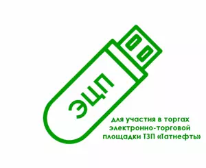 картинка Электронная подпись для участия в торгах электронно-торговой площадки ТЗП «Татнефть» от магазина ККМ.ЦЕНТР