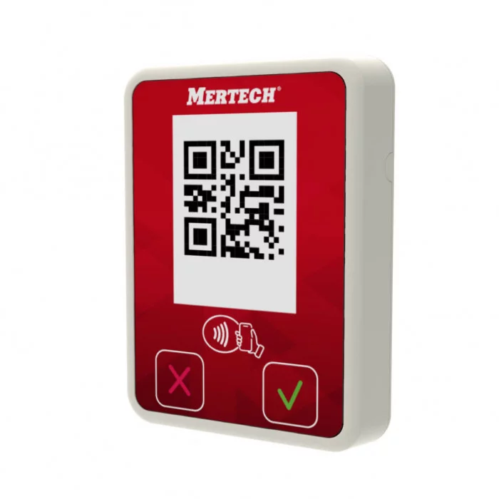 картинка Терминал оплаты СБП MERTECH Mini с NFC белый/красный от магазина ККМ.ЦЕНТР